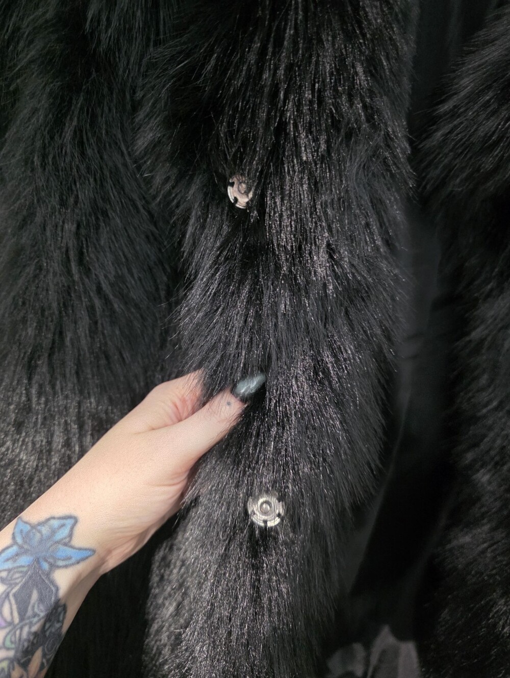 ​Relish Noless | Black Faux Fur Glam Coat - Brand New - Medium - Picture 2 of 3